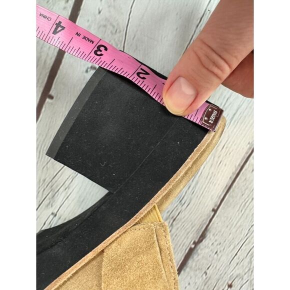 EILEEN FISHER Hiya beige suede platform mules clog size 10M NWOT - Picture 10 of 12